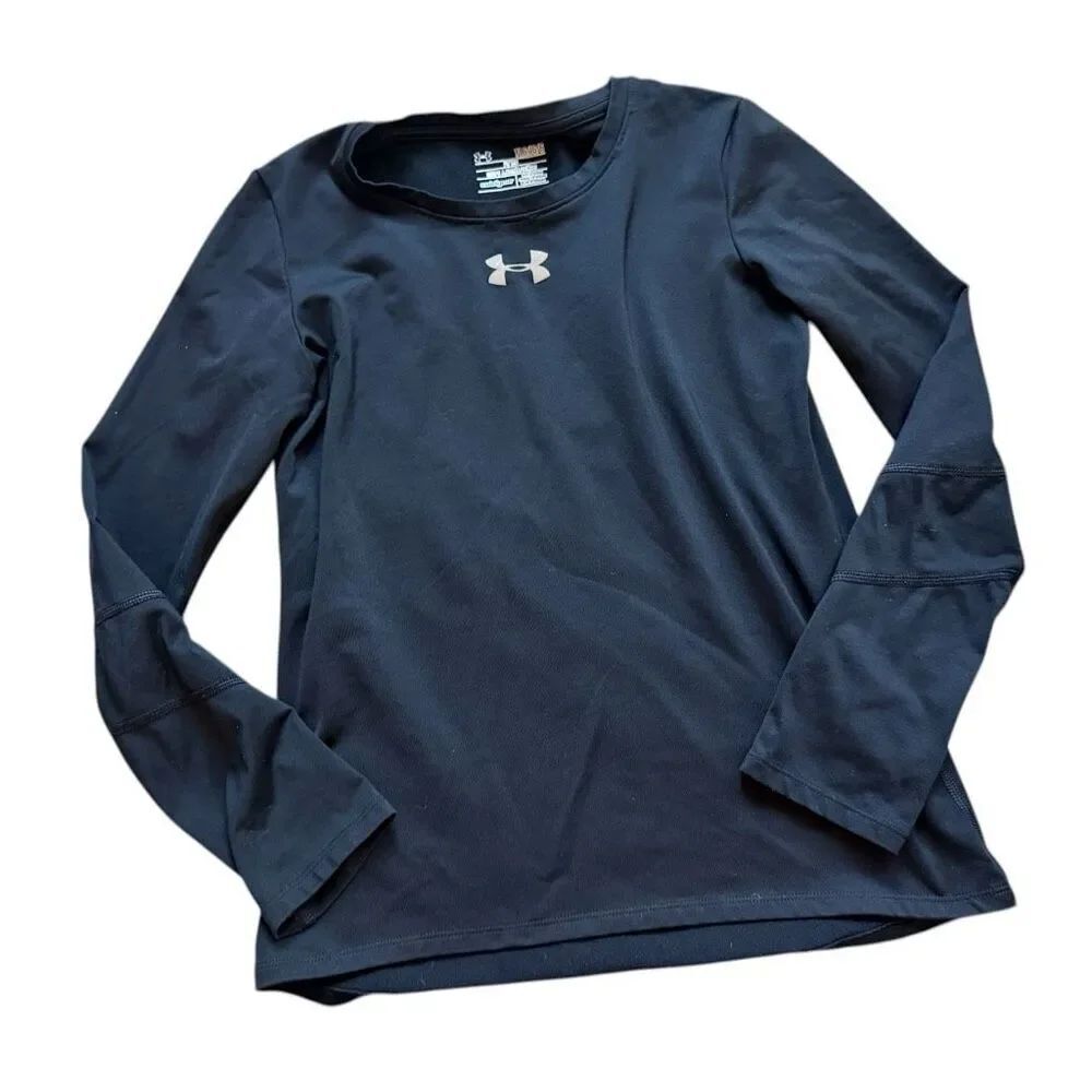 Youth Girls Under Armour ColdGear Compression Long Sleeve Fitted Shirt - Sz L